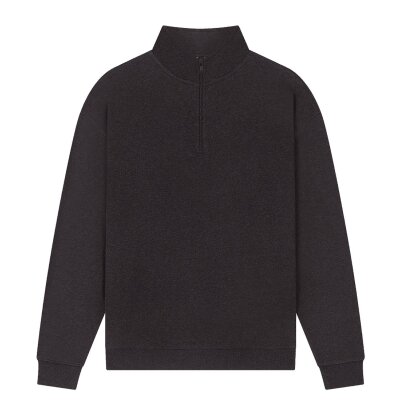 Earth Positive - EP307 - 1/4 Zip Sweatshirt - Black Heather