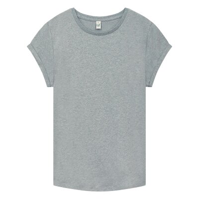 Earth Positive - EP16 - Organic Womens Rolled Sleeve T-Shirt - Light Heather