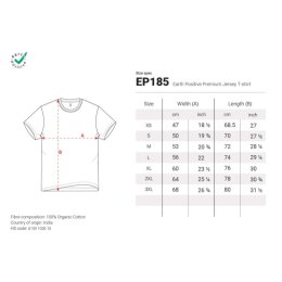 Earth Positive - EP185 - Premium Jersey T-shirt - Denim Blue