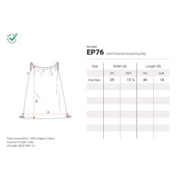 Earth Positive - EP76 - Drawstring Gym Bag - Faded Denim