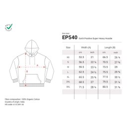 Earth Positive - EP540 - Super Heavy Hoodie - Black