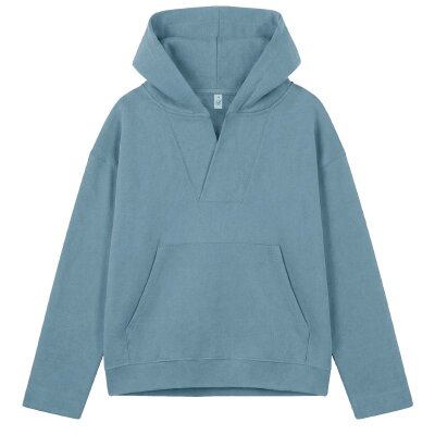 Earth Positive - EP400 - Womens V-Neck Hoodie - Blue Dusk