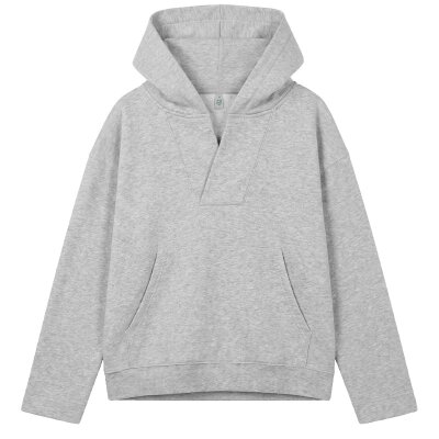 Earth Positive - EP400 - Womens V-Neck Hoodie - Light Heather