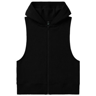 Earth Positive - EP318 - Womens Sleeveless Zip Hoodie - black