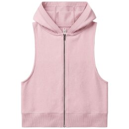 Earth Positive - EP318 - Womens Sleeveless Zip Hoodie - baby pink