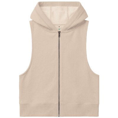 Earth Positive - EP318 - Womens Sleeveless Zip Hoodie - fawn