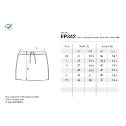 Earth Positive - EP342 - Raw Hem Skirt - black