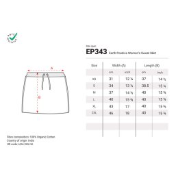 Earth Positive - EP343 - Sweat Skirt - Sueded Pale Lemon