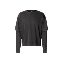 Urban Classics - Washed Double Layered Longsleeve - (TB8410) - black