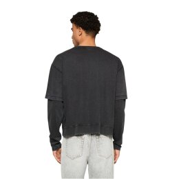 Urban Classics - Washed Double Layered Longsleeve - (TB8410) - black