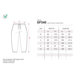 Earth Positive - EP340 - Sweatpants - sueded light heather