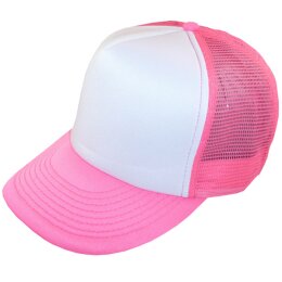 Meshcap - blank - neon pink/white/neon pink
