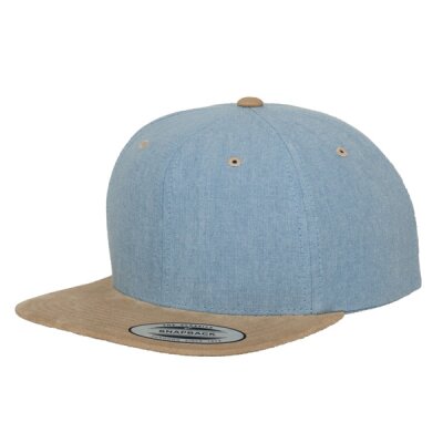 Flexfit - Chambray Suede Snapback - 6089CH - blue/beige