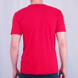 American Apparel - Fine Jersey V-Neck T-Shirt - red