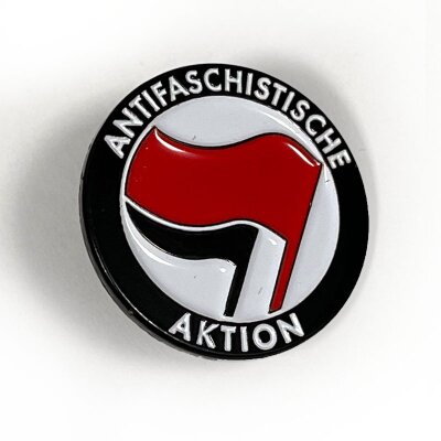 Antifaschistische Aktion - rot/schwarz - Pin