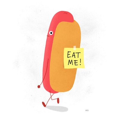 Eat Me! Sausage - Postkarte
