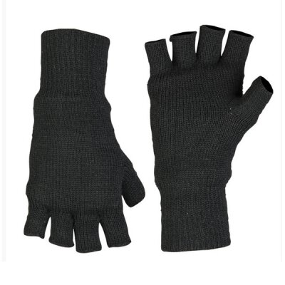 Handschuhe fingerlos - Thinsulate Fütterung - schwarz